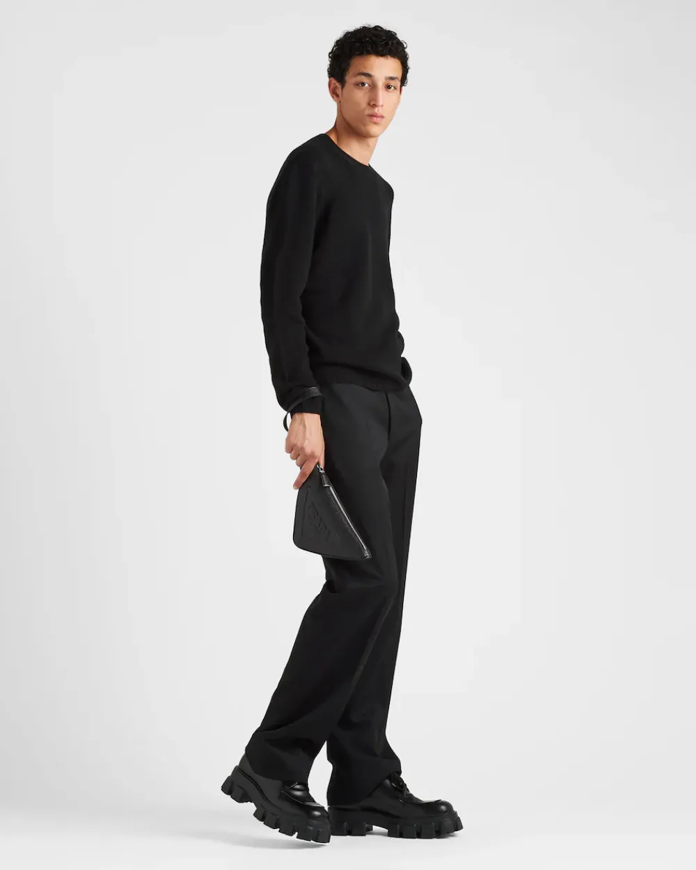 Hombre Prada TEJIDOS DE PUNTO^Cashmere Crew-neck Sweater