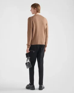 Hombre Prada TEJIDOS DE PUNTO^Cashmere Crew-neck Sweater