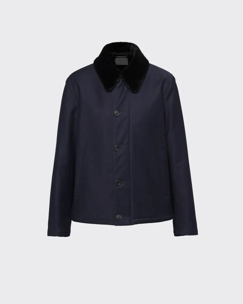 Hombre Prada CHAQUETAS Y ABRIGOS^Cazadora Con Cuello De Borreguillo