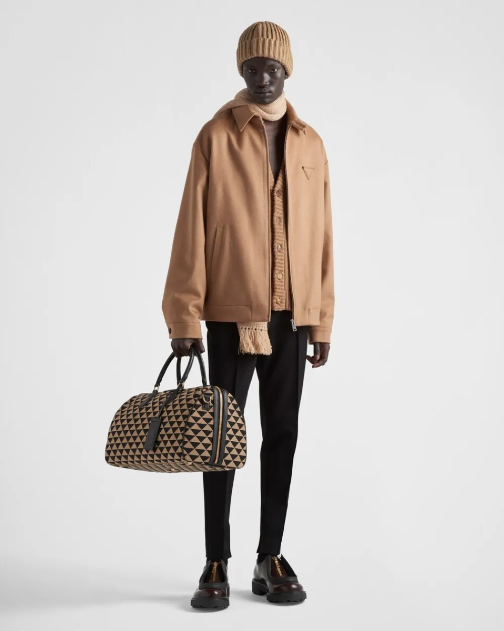 Hombre Prada CHAQUETAS Y ABRIGOS^Cazadora Corta De Pelo De Camello