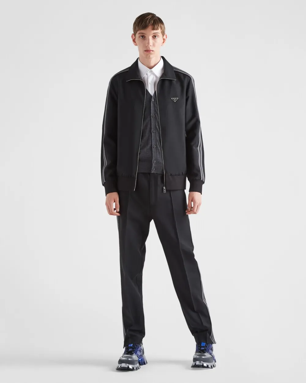 Hombre Prada ROPA DEPORTIVA Y SUDADERAS|CHAQUETAS Y ABRIGOS^Cazadora De Lana Y Mohair