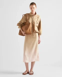 Mujer Prada CHAQUETAS Y ABRIGOS^Cazadora De Sarga De Seda