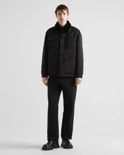 Hombre Prada CHAQUETAS Y ABRIGOS^Cazadora De Seda Y Algodón