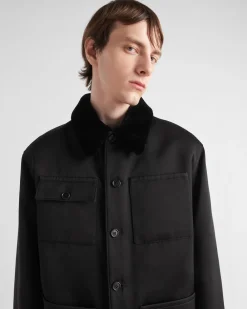 Hombre Prada CHAQUETAS Y ABRIGOS^Cazadora De Seda Y Algodón