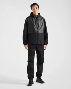 Hombre Prada ROPA DE ABRIGO^Cazadora De Seda Y Piel