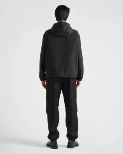 Hombre Prada ROPA DE ABRIGO^Cazadora De Seda Y Piel