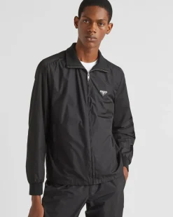 Hombre Prada CHAQUETAS Y ABRIGOS^Cazadora En Mezcla De Seda