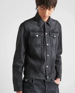 Hombre Prada TEJIDO VAQUERO^Cazadora Vaquera