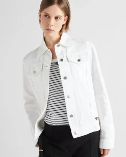 Mujer Prada TEJIDO VAQUERO^Cazadora Vaquera De Bull Denim