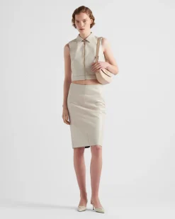 Mujer Prada ROPA DE PIEL^Chaleco De Napa Elástica