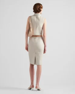 Mujer Prada ROPA DE PIEL^Chaleco De Napa Elástica