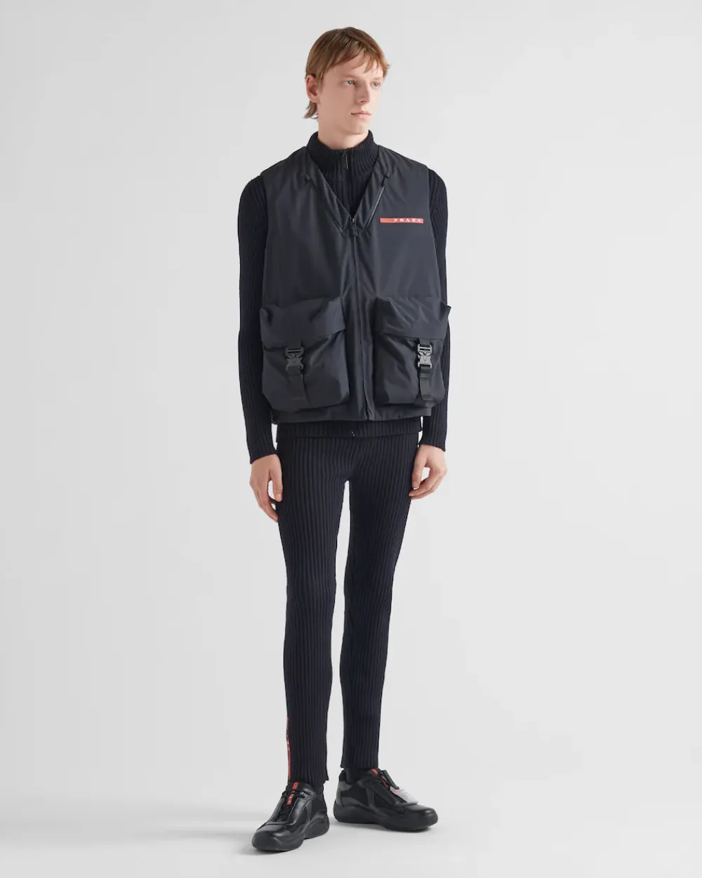Hombre Prada ROPA^Chaleco De Tejido Técnico Ligero
