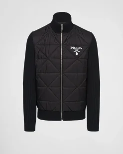 Hombre Prada ROPA DE ABRIGO^Chaqueta Acolchada De Re-nylon Y Cachemir
