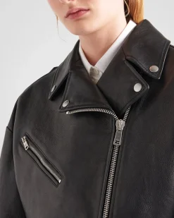 Mujer Prada ROPA DE PIEL^Chaqueta Biker De Piel