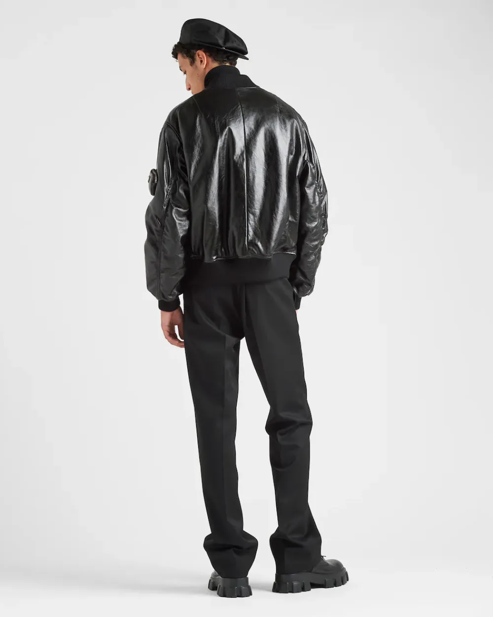Hombre Prada ROPA DE PIEL^Chaqueta Bomber De Napa