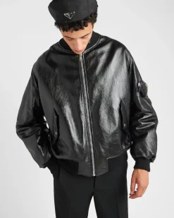 Hombre Prada ROPA DE PIEL^Chaqueta Bomber De Napa