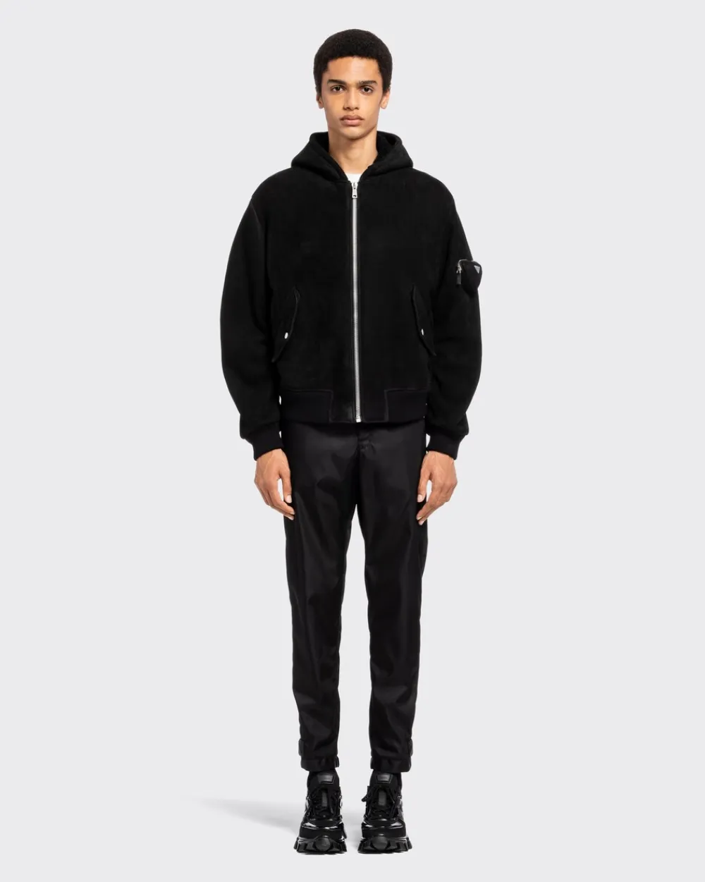Hombre Prada ROPA DE PIEL^Chaqueta Bomber De Piel Vuelta