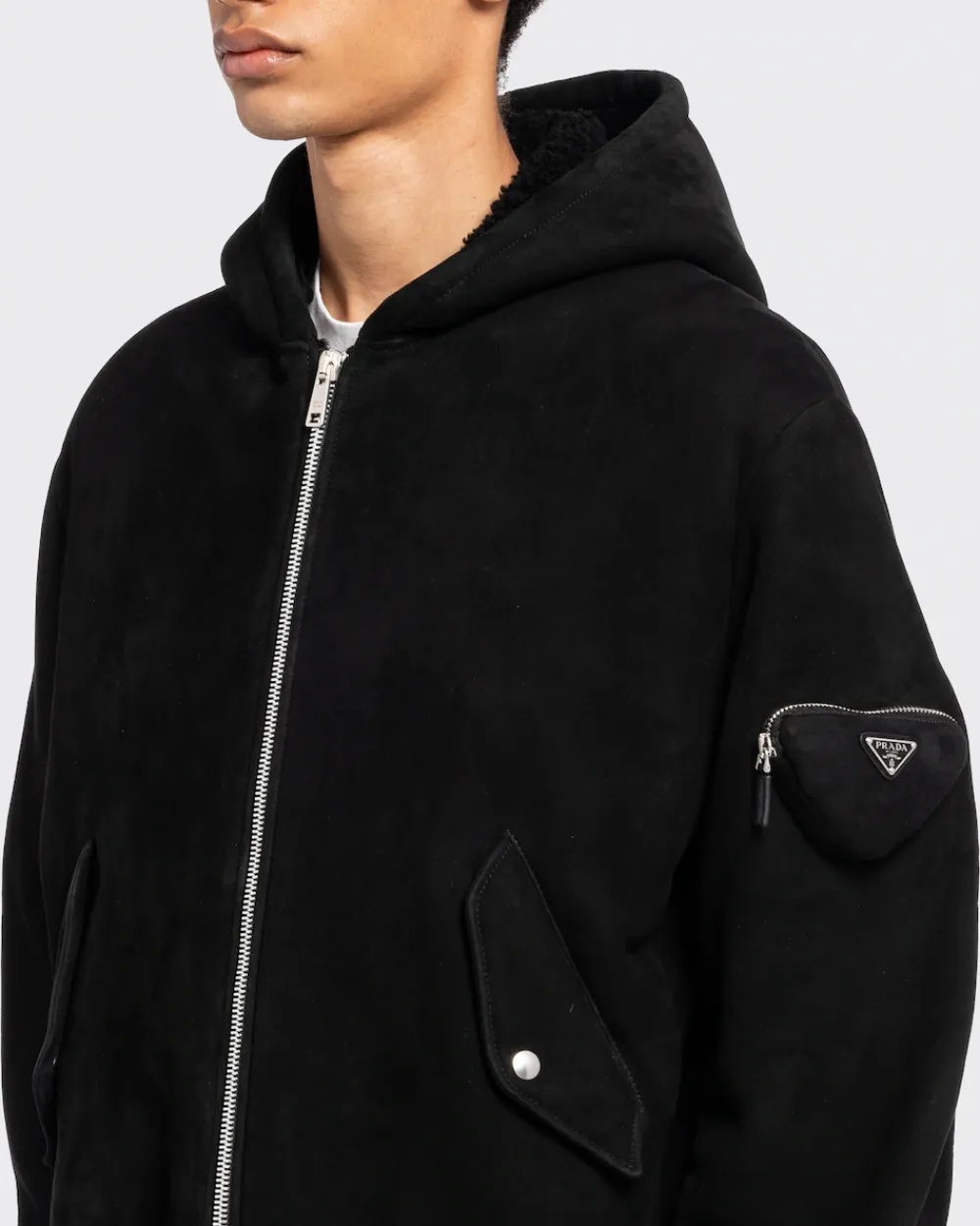 Hombre Prada ROPA DE PIEL^Chaqueta Bomber De Piel Vuelta
