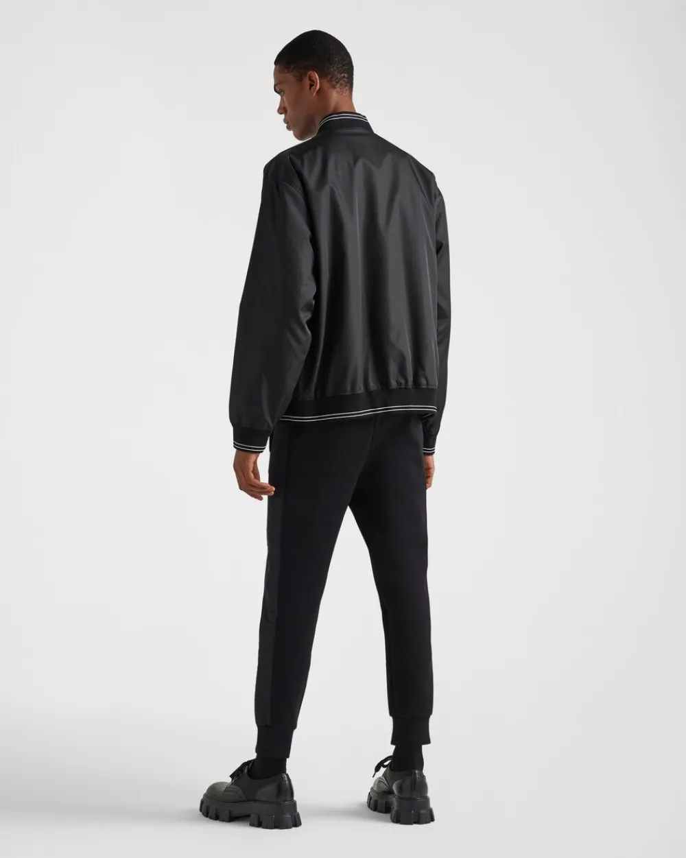 Hombre Prada ROPA DEPORTIVA Y SUDADERAS^Chaqueta Bomber Reversible De Felpa De Algodón Y Re-nylon