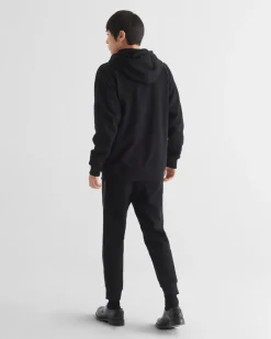 Hombre Prada ROPA DEPORTIVA Y SUDADERAS^Chaqueta Con Capucha De Felpa Técnica Y Piel