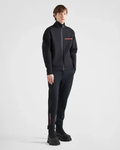 Hombre Prada ROPA^Chaqueta Con Capucha De Tejido Técnico