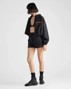 Mujer Prada ROPA^Chaqueta Con Capucha En Bi-stretch Ligero