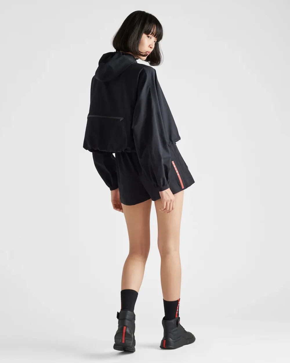 Mujer Prada ROPA^Chaqueta Con Capucha En Bi-stretch Ligero