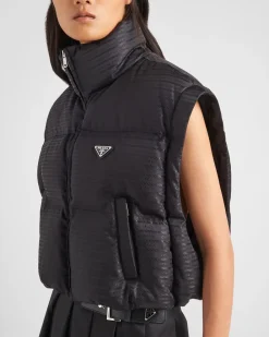 Mujer Prada COLECCIÓN FEMENINA|ROPA DE ABRIGO^Chaqueta Corta Con Capucha De Plumón Y Re-nylon