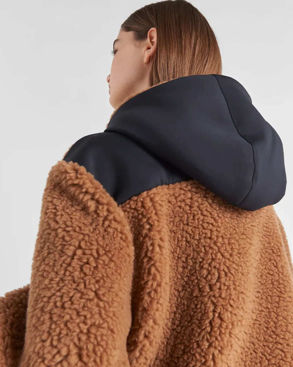 Mujer Prada ROPA^Chaqueta Corta De Doble Forro Polar