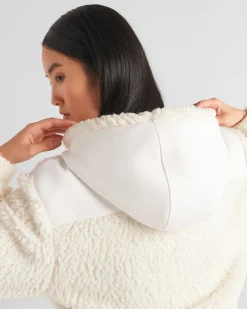 Mujer Prada ROPA^Chaqueta Corta De Doble Forro Polar