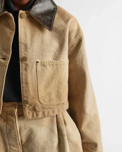 Mujer Prada ROPA DE ABRIGO^Chaqueta Corta De Lona