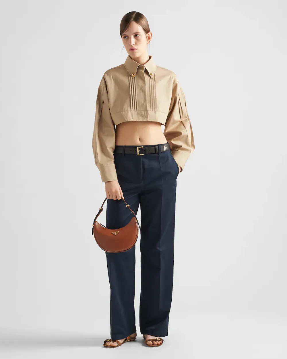 Mujer Prada CHAQUETAS Y ABRIGOS^Chaqueta Corta De Popelín