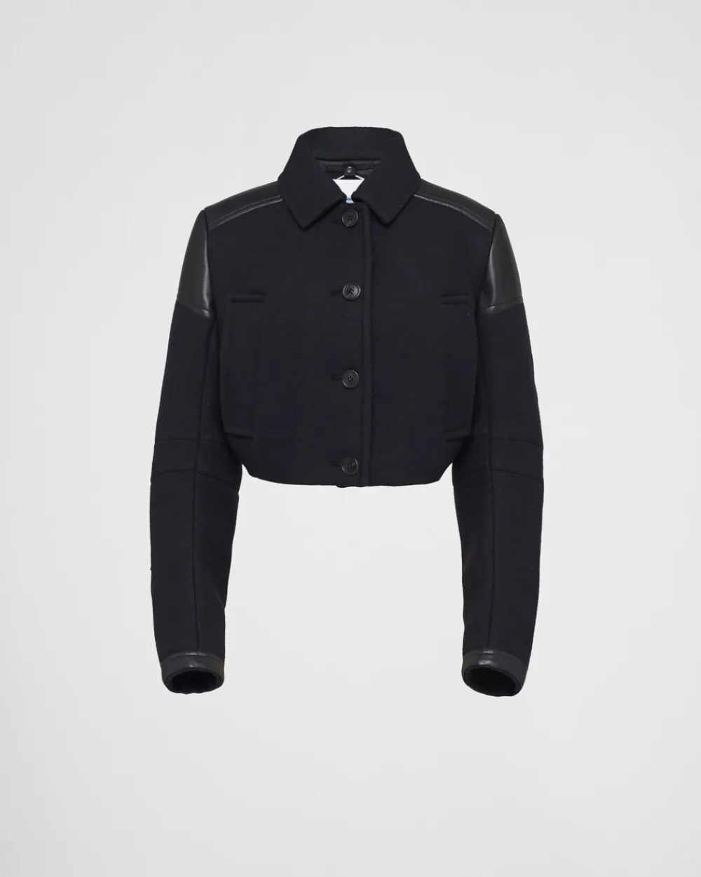 Mujer Prada CHAQUETAS Y ABRIGOS^Chaqueta Corta De Tela Y Piel