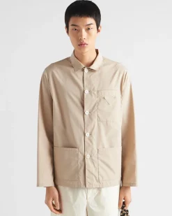 Hombre Prada CHAQUETAS Y ABRIGOS^Chaqueta De Algodón Con Cruzado Simple