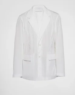 Hombre Prada CHAQUETAS Y ABRIGOS^Chaqueta De Algodón De Botonadura Simple