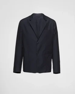 Hombre Prada CHAQUETAS Y ABRIGOS^Chaqueta De Algodón De Botonadura Simple