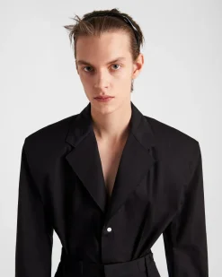 Hombre Prada CHAQUETAS Y ABRIGOS^Chaqueta De Algodón De Botonadura Simple