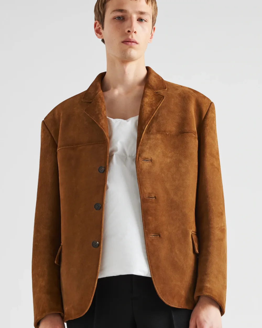 Hombre Prada ROPA DE PIEL^Chaqueta De Ante