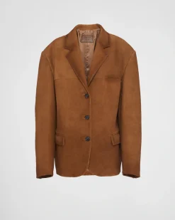 Mujer Prada ROPA DE PIEL^Chaqueta De Ante