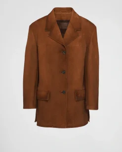 Mujer Prada ROPA DE PIEL^Chaqueta De Ante