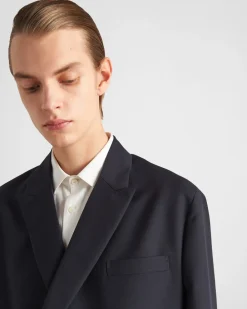 Hombre Prada CHAQUETAS Y ABRIGOS^Chaqueta De Botonadura Doble De Lana Mohair