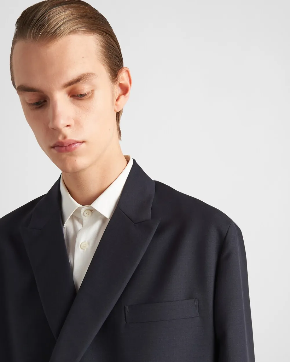 Hombre Prada CHAQUETAS Y ABRIGOS^Chaqueta De Botonadura Doble De Lana Mohair
