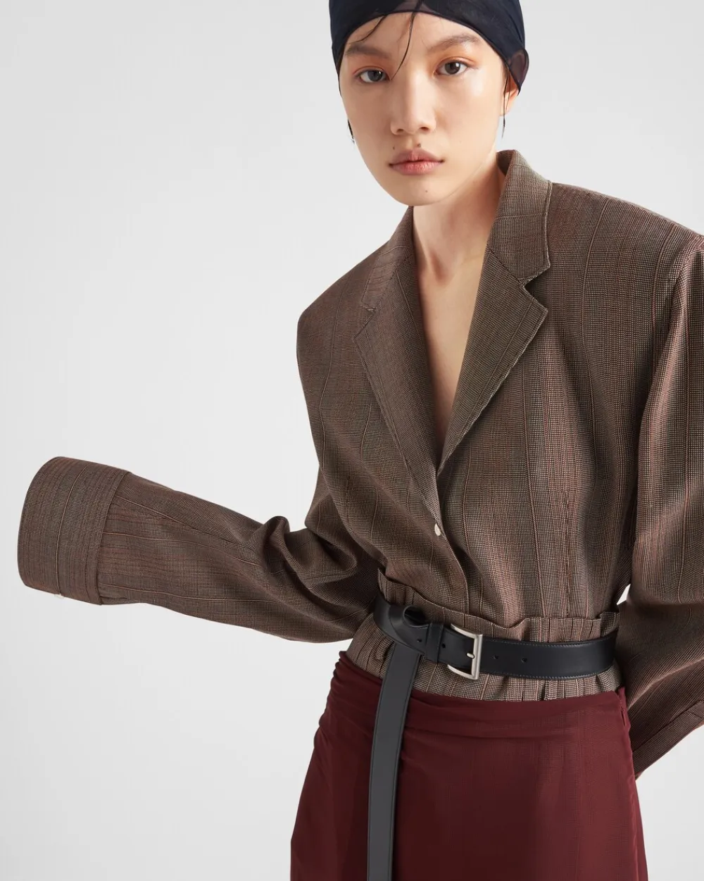 Mujer Prada CHAQUETAS Y ABRIGOS^Chaqueta De Botonadura Simple De Lana Con Raya Diplomática