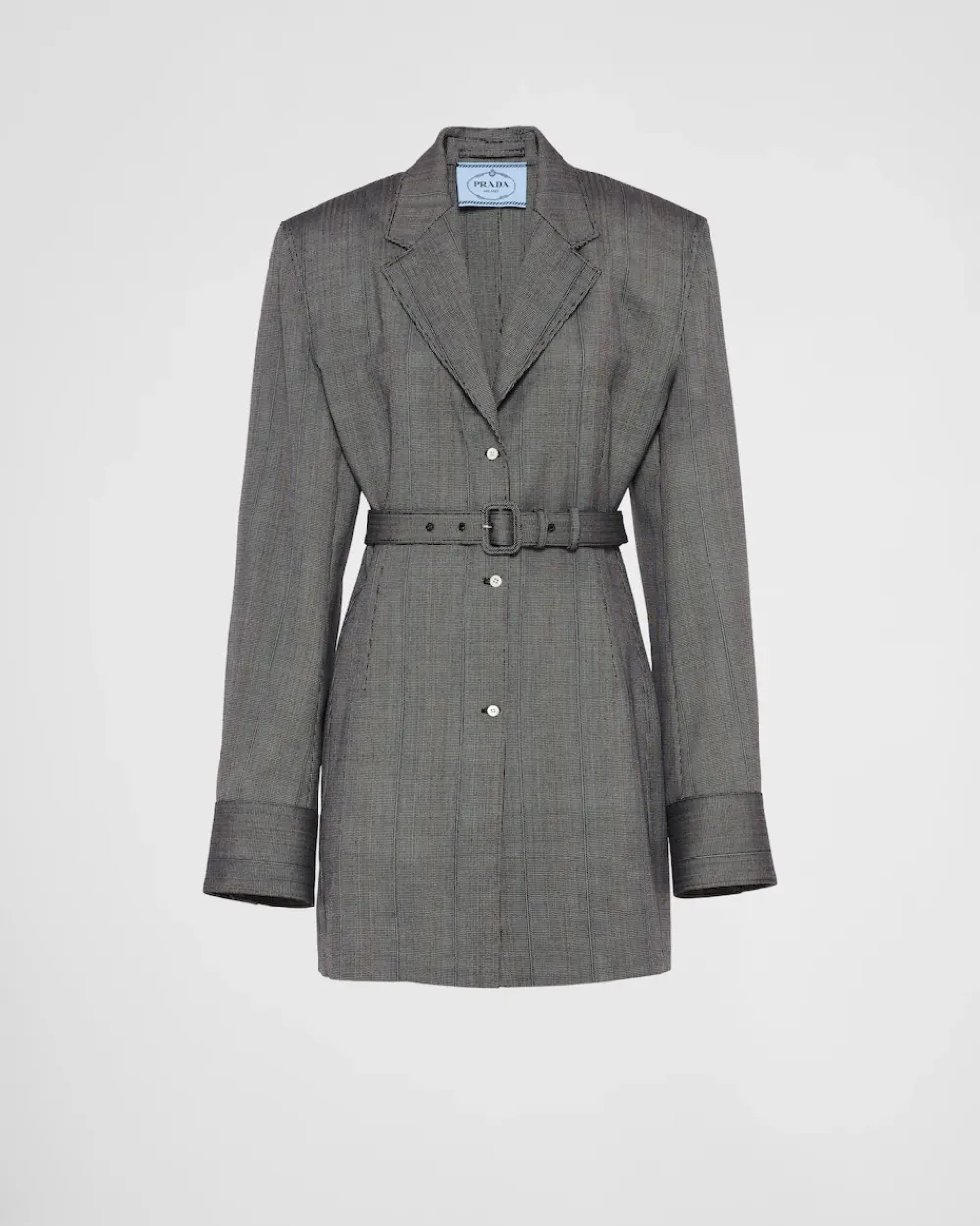 Mujer Prada CHAQUETAS Y ABRIGOS^Chaqueta De Botonadura Simple De Lana Con Raya Diplomática