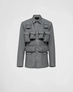 Hombre Prada CHAQUETAS Y ABRIGOS^Chaqueta De Botonadura Simple De Lana Mohair