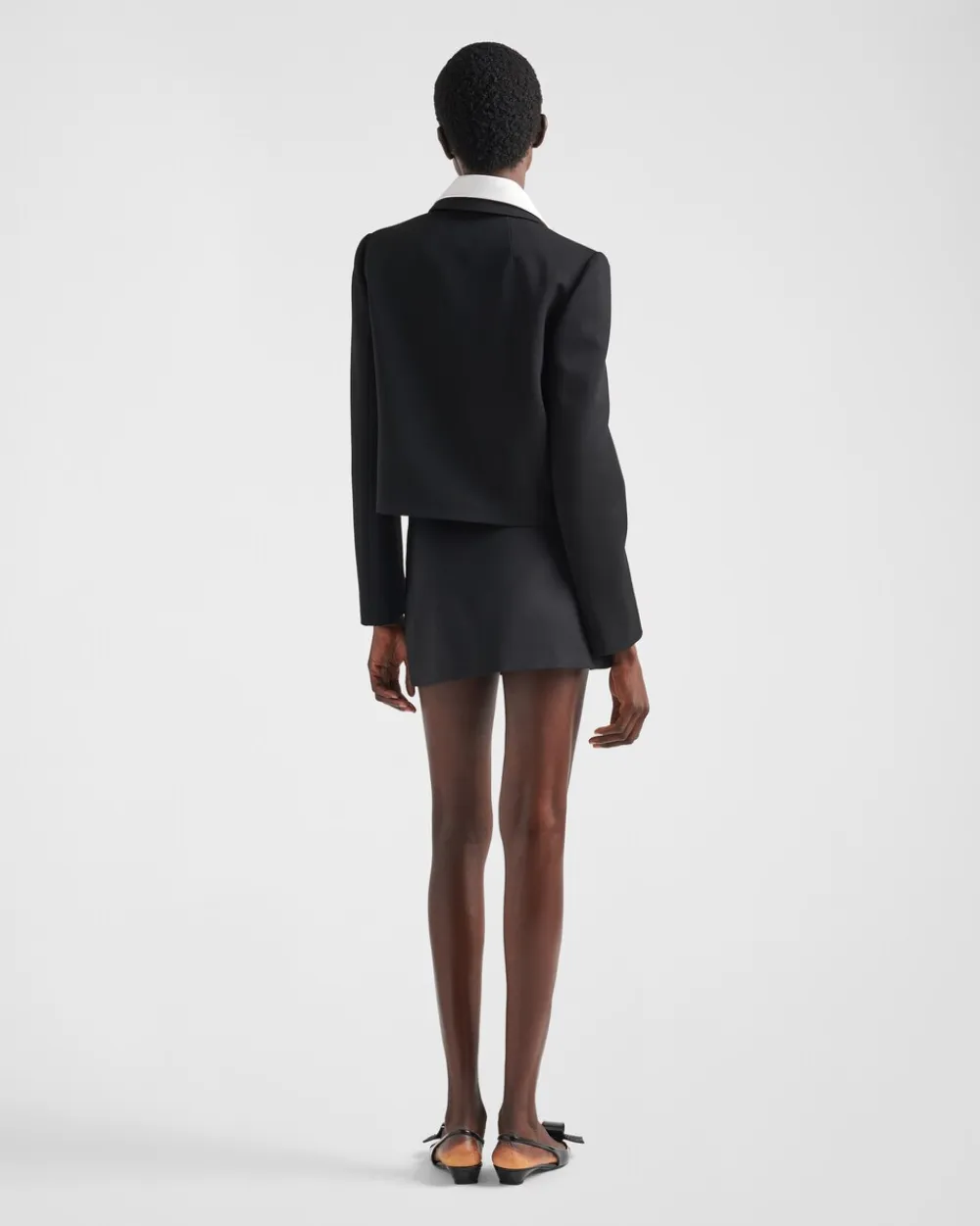 Mujer Prada CHAQUETAS Y ABRIGOS^Chaqueta De Botonadura Simple De Lana Y Satén