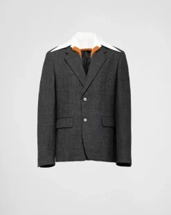 Hombre Prada CHAQUETAS Y ABRIGOS^Chaqueta De Botonadura Simple En Lana