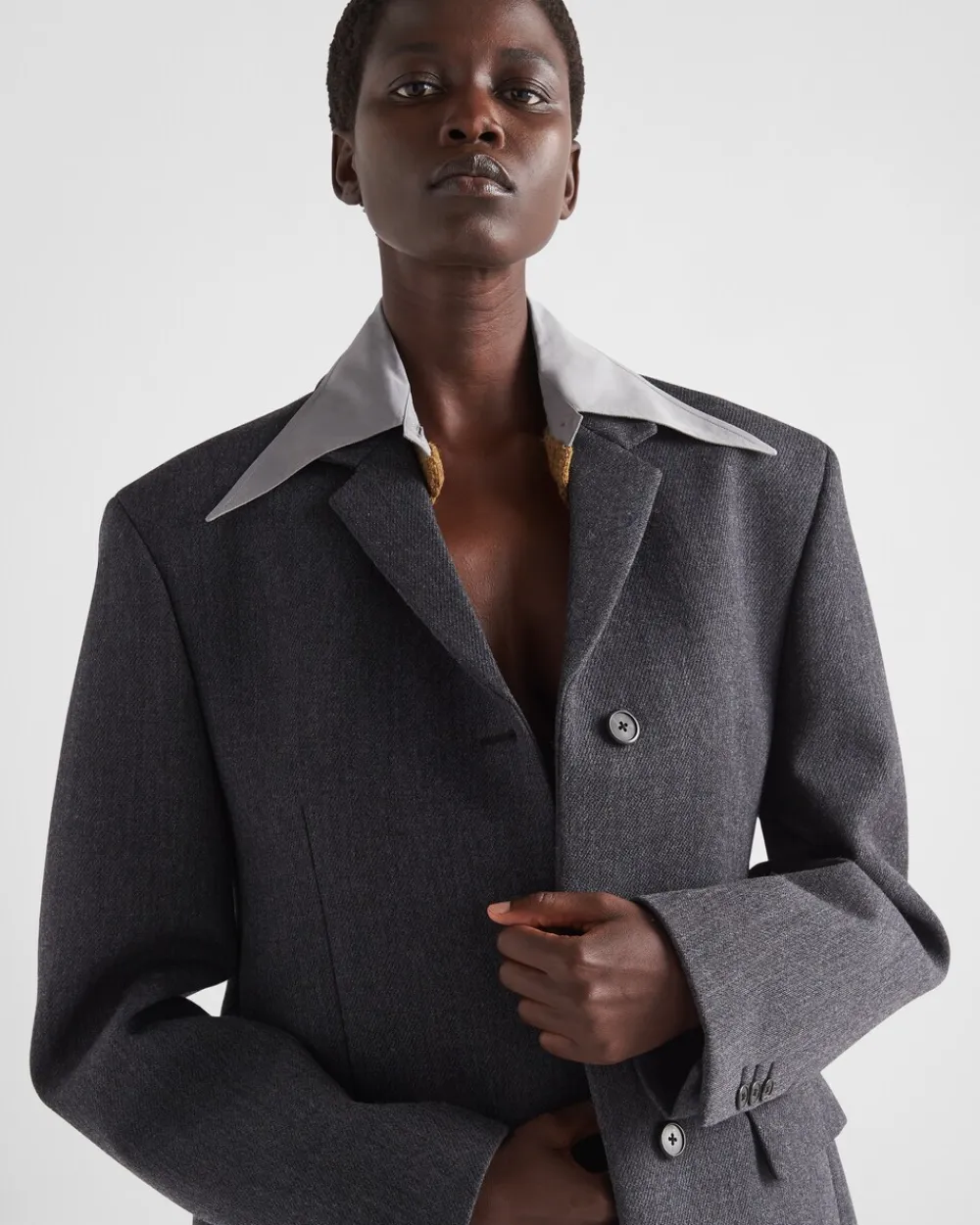 Mujer Prada CHAQUETAS Y ABRIGOS^Chaqueta De Botonadura Simple En Lana