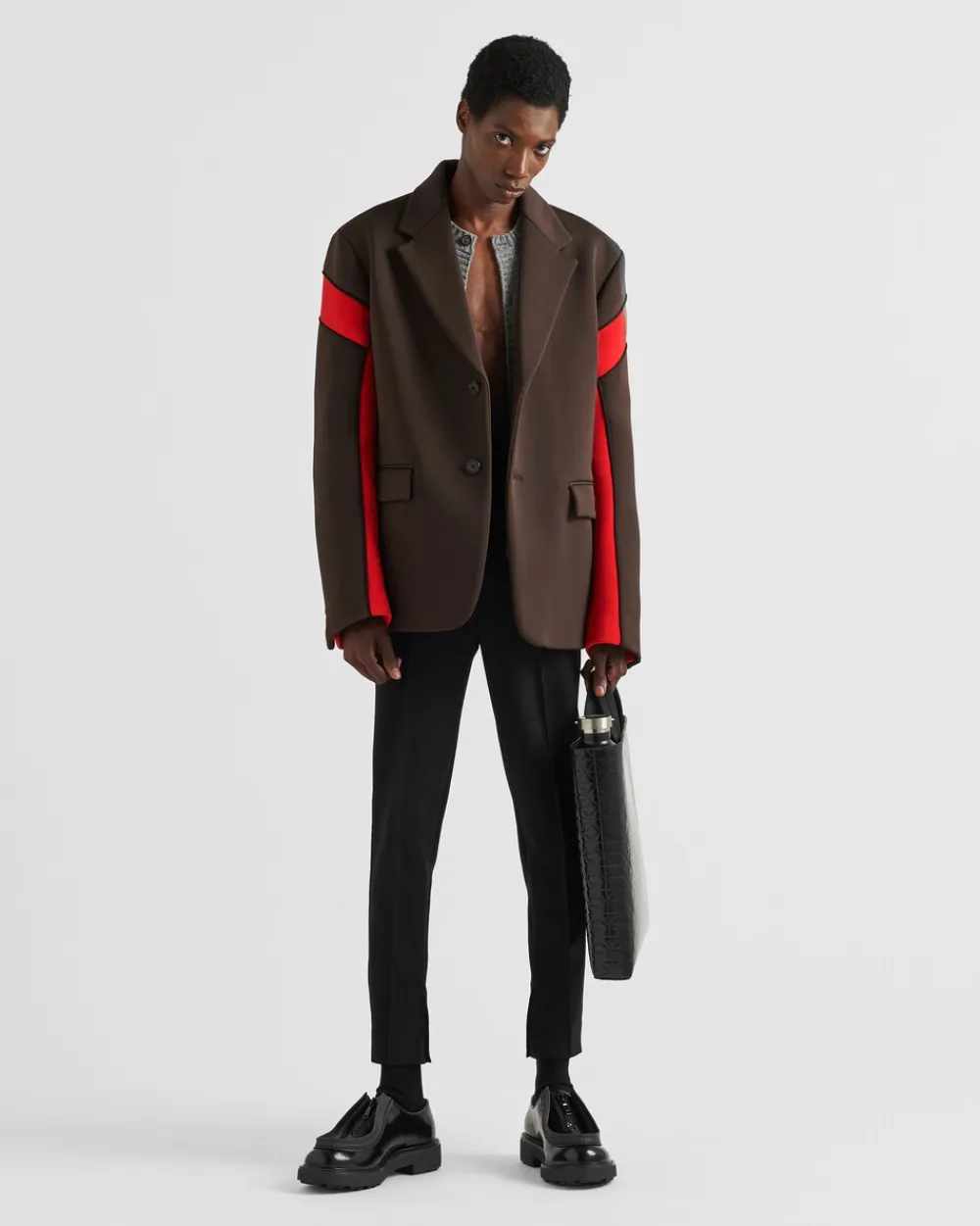 Hombre Prada CHAQUETAS Y ABRIGOS^Chaqueta De Botonadura Simple En Tejido Técnico