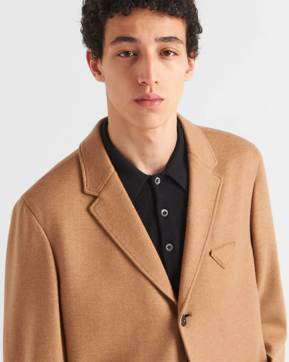 Hombre Prada CHAQUETAS Y ABRIGOS^Chaqueta De Cachemir Y Lana De Cruzado Simple